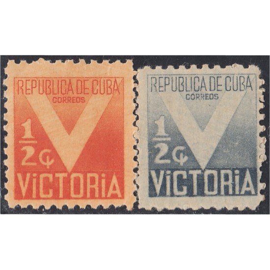 Cuba Beneficencia 6/7 1942/44 Victoria en beneficio a la Cruz Roja MNH Cuba Beneficencia 6/7 1942/44 Victoria en beneficio a la Cruz Roja MNH