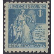 Cuba Beneficencia 3 1940 Consejo nacional de tuberculosis para la infancia Sin goma