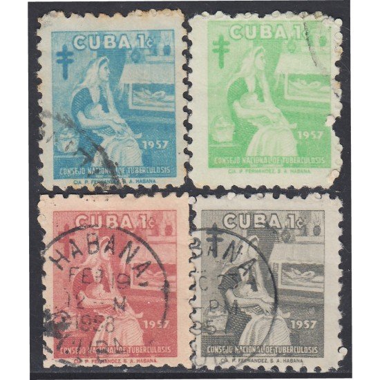 Cuba Beneficencia 32/35 1957 Consejo nacional de tuberculosis para la infancia usados Cuba Beneficencia 32/35 1957 Consejo nacional de tuberculosis para la infancia usados