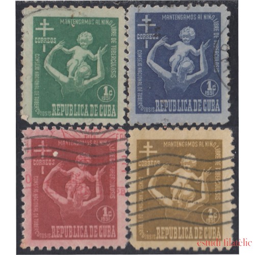Cuba Beneficencia 11/14 1951 Consejo nacional de tuberculosis para la infancia usados