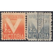 Cuba Beneficencia 6/7 1942/44 Victoria en beneficio a la Cruz Roja usados