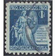 Cuba Beneficencia 3 1940 Consejo nacional de tuberculosis para la infancia usados