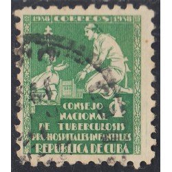 Cuba Beneficencia 1 1938 Consejo nacional de tuberculosis para la infancia usados Cuba Beneficencia 1 1938 Consejo nacional de tuberculosis para la infancia usados