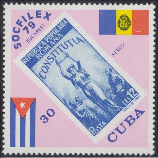 Cuba A- 317 1979 Socfilex 79 Bucarest MNH Cuba A- 317 1979 Socfilex 79 Bucarest MNH