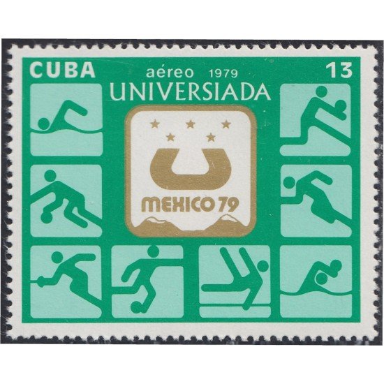 Cuba A- 314 1979 Juegos deportivos universitarios México 79 MNH Cuba A- 314 1979 Juegos deportivos universitarios México 79 MNH