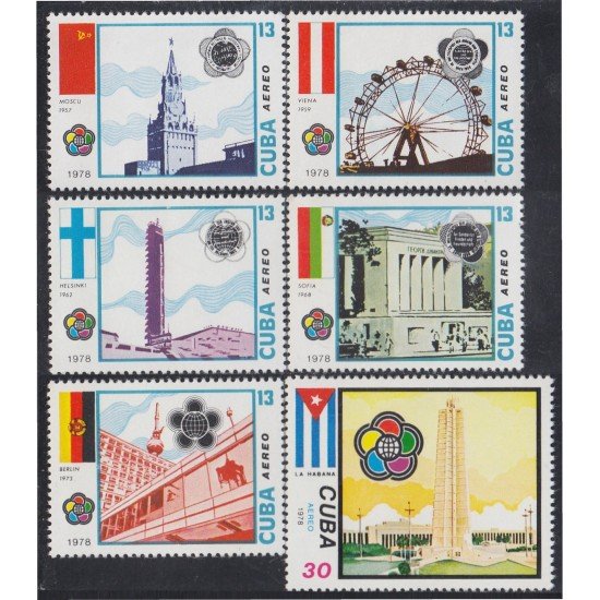 Cuba A- 292/97 1978 XI Festival Mundial de los estudiantes en La Habana MNH Cuba A- 292/97 1978 XI Festival Mundial de los estudiantes en La Habana MNH