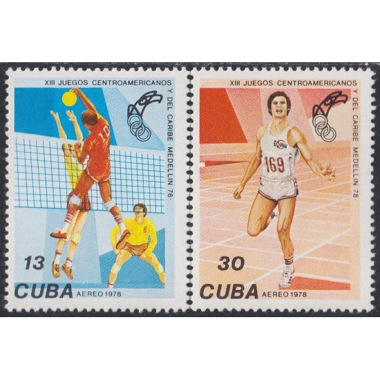 Cuba A- 288/89 1978 XIII Juegos centroamericanos y del Caribe Medellin 78 MNH Cuba A- 288/89 1978 XIII Juegos centroamericanos y del Caribe Medellin 78 MNH