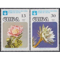 Cuba A- 282/83 1978 Flores de cactus flowers MNH Cuba A- 282/83 1978 Flores de cactus flowers MNH