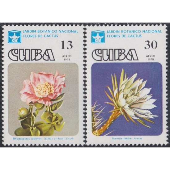 Cuba A- 282/83 1978 Flores de cactus flowers MNH Cuba A- 282/83 1978 Flores de cactus flowers MNH