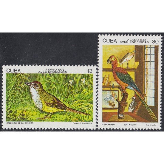 Cuba A- 276/77 1978 Aves endémicas MNH