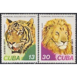 Cuba A- 267/681977 Animales Felinos Tigre León MNH Cuba A- 267/681977 Animales Felinos Tigre León MNH