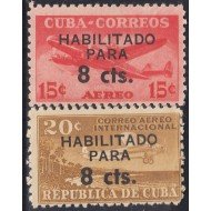 TRA1 Cuba A- 232/33 1961 XV Asamblea de las Naciones Unidas MNH