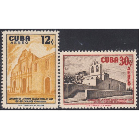 VAR1/S Cuba Aéreo 173/74 1957 Escolapios de Guanabacoa MNH VAR1/S Cuba Aéreo 173/74 1957 Escolapios de Guanabacoa MNH