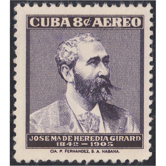 Cuba A- 166 1957 José María de Heredia Girard MNH