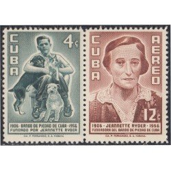 Cuba A- 163+458 1957 Bando de piedad de Cuba fundado por Jeannette Ryder MNH Cuba A- 163+458 1957 Bando de piedad de Cuba fundado por Jeannette Ryder MNH