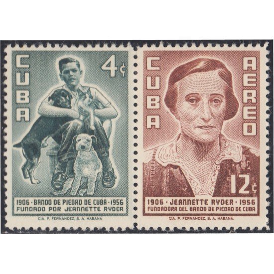 Cuba A- 163+458 1957 Bando de piedad de Cuba fundado por Jeannette Ryder MNH