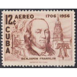 Cuba A- 151 1956 Benjamín Franklin MNH Cuba A- 151 1956 Benjamín Franklin MNH