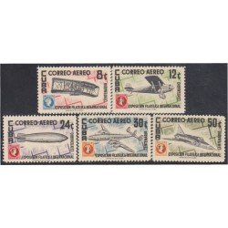 Cuba A- 120/24 1955 Exposición Internacional Filatélica Aviones Planes MNH Cuba A- 120/24 1955 Exposición Internacional Filatélica Aviones Planes MNH