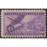 Cuba A- 102 1954  Industria azucarera Carreta con bueyes Avión MNH