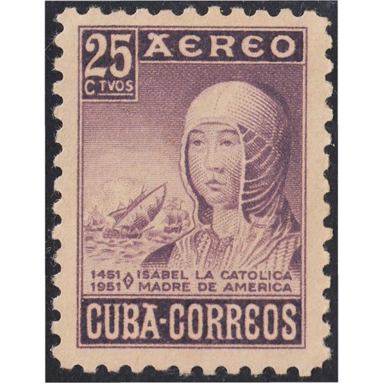 Cuba A- 49 1952 Isabel la Católica MNH Cuba A- 49 1952 Isabel la Católica MNH