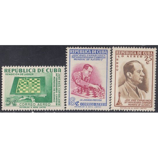 Cuba A- 43/45 José Raúl Capablanca MNH Cuba A- 43/45 José Raúl Capablanca MNH