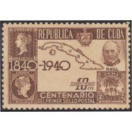 Cuba A- 32 1940 Centenario del primer sello postal MNH