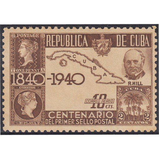 Cuba A- 32 1940 Centenario del primer sello postal MNH Cuba A- 32 1940 Centenario del primer sello postal MNH