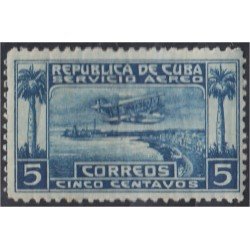 Cuba A- 1 1927 Hidroavión volando sobre el puerto de La Habana MNH Cuba A- 1 1927 Hidroavión volando sobre el puerto de La Habana MNH