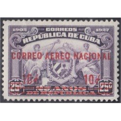 Cuba A- 3 1930 Líneas aéreas interiores Escudo MH Cuba A- 3 1930 Líneas aéreas interiores Escudo MH