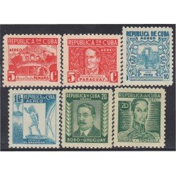 Cuba A- 24/29 1937 Asociación de escritores y artistas americanos MH Cuba A- 24/29 1937 Asociación de escritores y artistas americanos MH