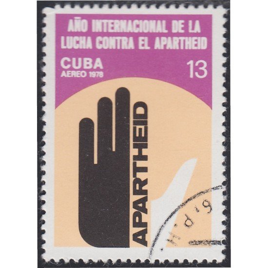 Cuba A- 303 1978 Año Internacional de la lucha contra La Apartheid usados Cuba A- 303 1978 Año Internacional de la lucha contra La Apartheid usados