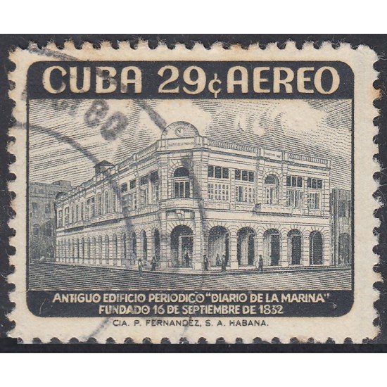 Cuba A- 179 1958 Antiguo edificio del periódico Diario de la Marina usados Cuba A- 179 1958 Antiguo edificio del periódico Diario de la Marina usados