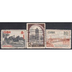 Cuba A- 175/77 1957 Retiros de comunicaciones usados Cuba A- 175/77 1957 Retiros de comunicaciones usados