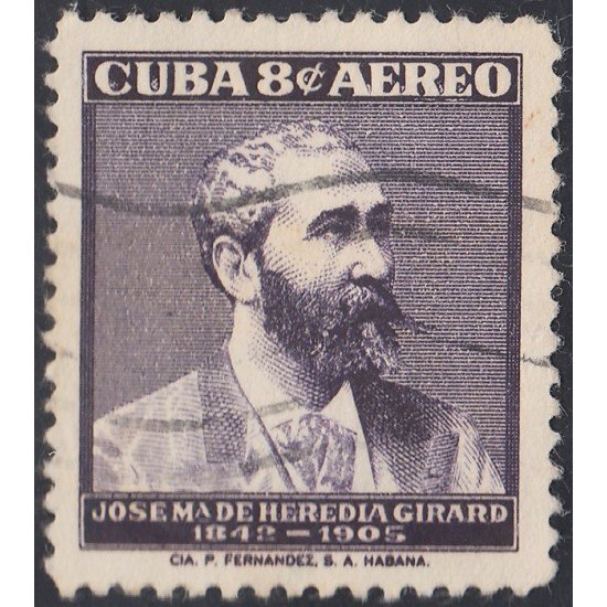 Cuba A- 166 1957 José María de Heredia Girard usados Cuba A- 166 1957 José María de Heredia Girard usados