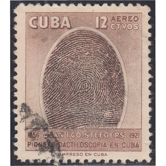 Cuba A- 156 1957 Juan Francisco Steegers pionero en dactiloscopia en Cuba usados