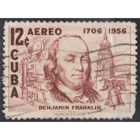 Cuba A- 151 1956 Benjamín Franklin usados Cuba A- 151 1956 Benjamín Franklin usados