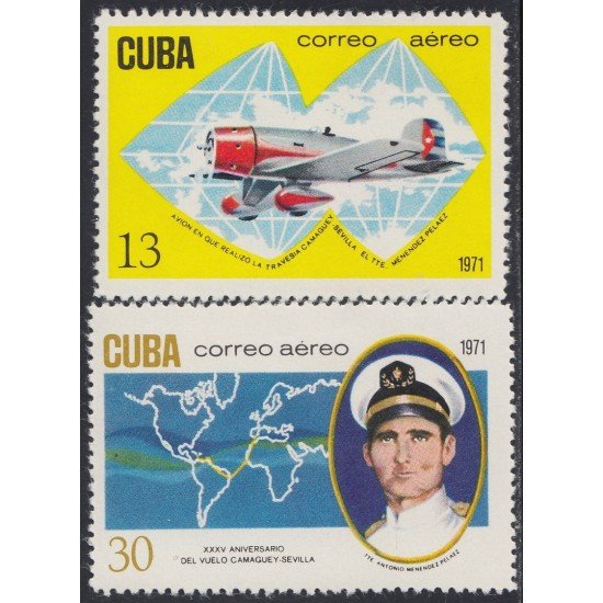 Cuba A- 251/52 1971 Antonio Menéndez Pelaéz Sin goma