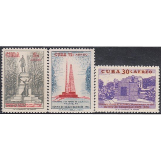 Cuba A- 207/09 1960 Retiros de Comunicaciones MH Cuba A- 207/09 1960 Retiros de Comunicaciones MH