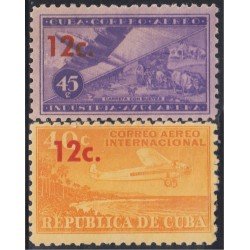 Cuba A- 200/01 1960 Correo Aéreo Internacional Avión Plane MH Cuba A- 200/01 1960 Correo Aéreo Internacional Avión Plane MH