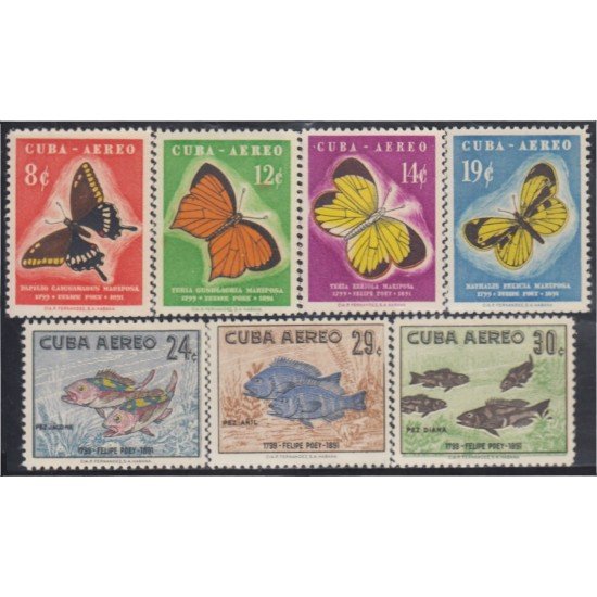 Cuba A- 185/91 1958 Peces Mariposas Fishes Butterflies MH Cuba A- 185/91 1958 Peces Mariposas Fishes Butterflies MH