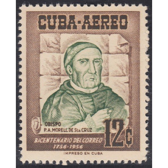 Cuba A- 128 1956 Obispo P.A Morell de Santa Cruz MH
