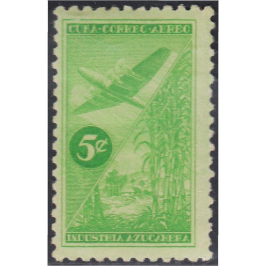 Cuba A- 94 1954 Propaganda para la industria azucarera Avión Plane MH Cuba A- 94 1954 Propaganda para la industria azucarera Avión Plane MH