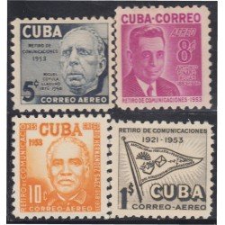 Cuba A- 90/93 1953 Propaganda para la industria azucarera Avión Plane MH Cuba A- 90/93 1953 Propaganda para la industria azucarera Avión Plane MH