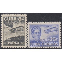 Cuba A- 60/61 1952 Aviador Agustín Parlá MH Cuba A- 60/61 1952 Aviador Agustín Parlá MH