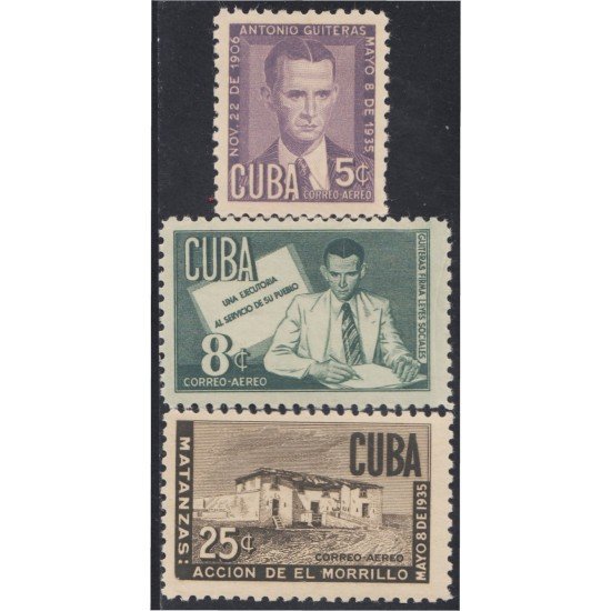Cuba A- 46/48 1951 Antonio Guiteras MH Cuba A- 46/48 1951 Antonio Guiteras MH