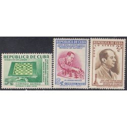 Cuba A- 43/45 1951 José Raúl Capablanca MH Cuba A- 43/45 1951 José Raúl Capablanca MH