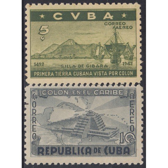 Cuba A- 35/36 1944 450º Aniversario del descubrimiento de América MH