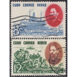 Cuba A- 125/26 1955 General Emilio Nuñez usados Cuba A- 125/26 1955 General Emilio Nuñez usados