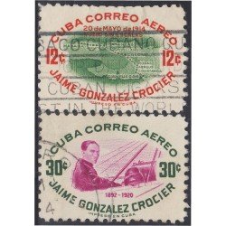 Cuba A- 116/17 1955 Jaime González Crocier usados Cuba A- 116/17 1955 Jaime González Crocier usados
