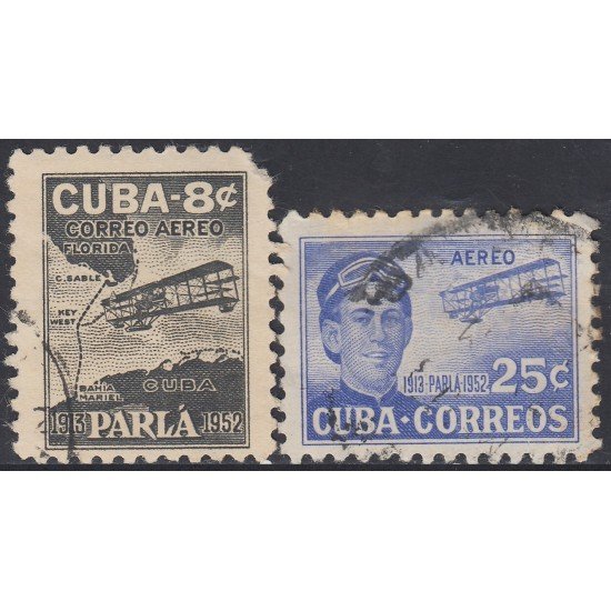 Cuba A- 60/61 1952 Aviador Agustín Parlá usados Cuba A- 60/61 1952 Aviador Agustín Parlá usados